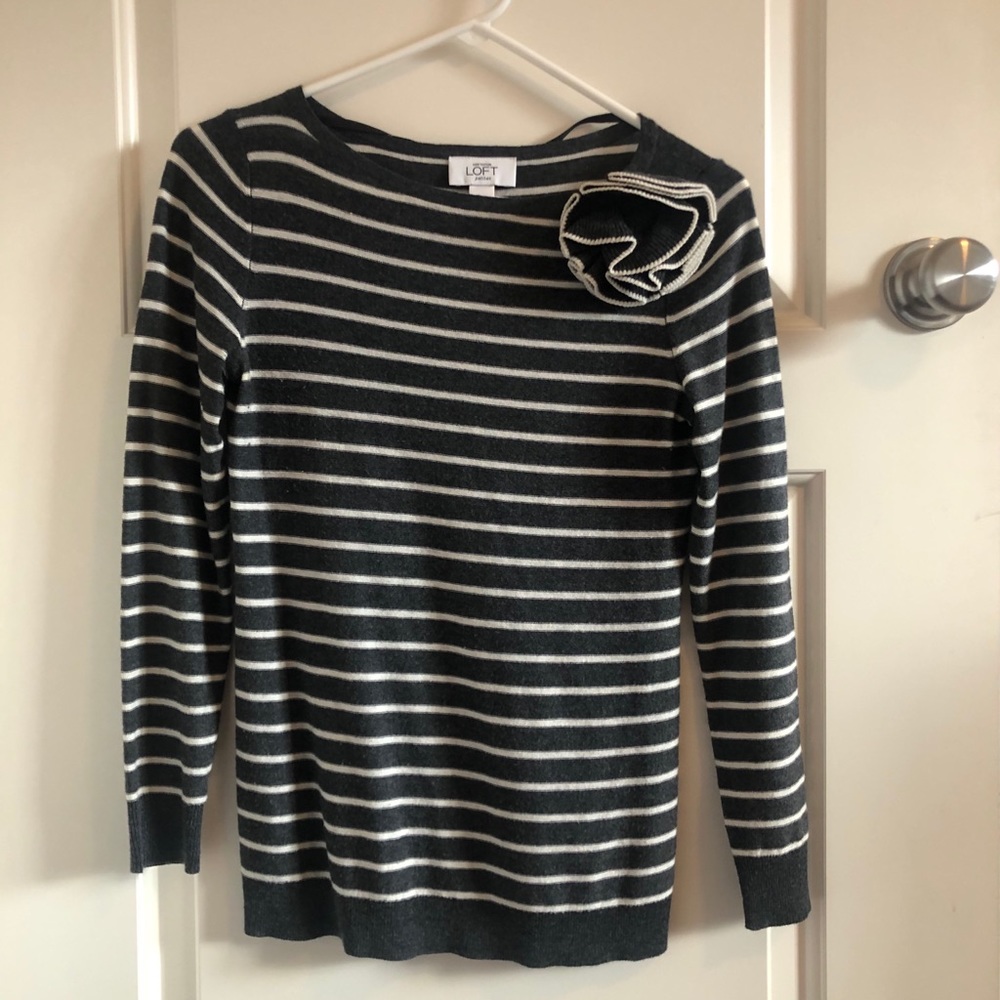 Anne Taylor Loft Petite striped sweater